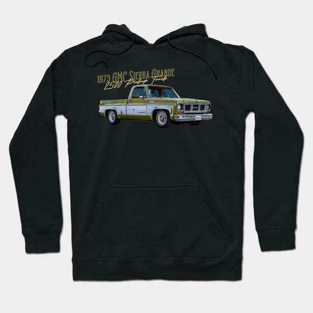 1973 GMC Sierra Grande 2500 Pickup Truck Hoodie by Gestalt Imagery